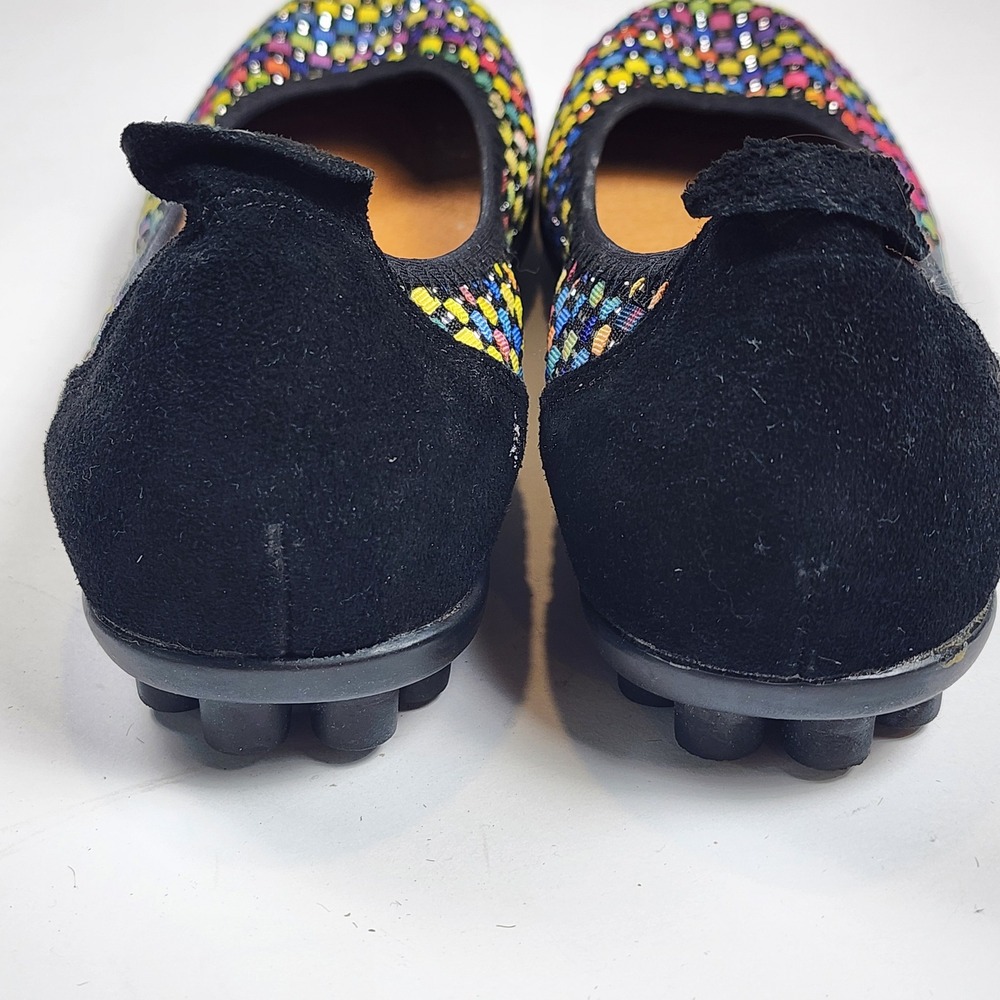 Bernie Mev Catwalk Woven Ballet Flats Womens US 8 EU 38 Rainbow Padded Travel - Picture 5 of 8